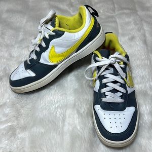 Nike kids sneakers white gray yellow